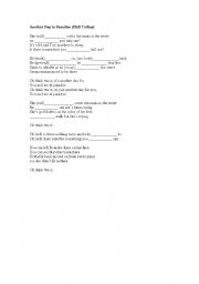 English Worksheet: Song 