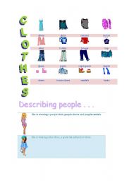 English worksheet: MY FAVOURITE CLOTHES