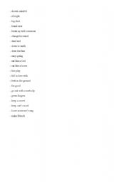 English Worksheet: idioms