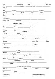 English worksheet: Ill be There For You