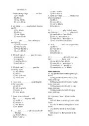 English Worksheet: ability/can