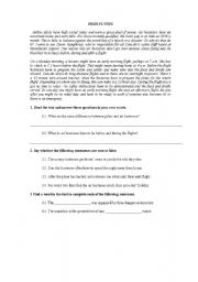 English worksheet: High flyers