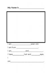 English Worksheet: My name is