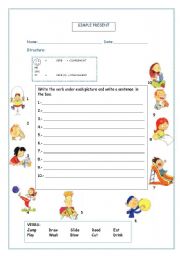 English Worksheet: Simple present practice