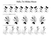 English Worksheet: Hello, Im Mikey Mouse