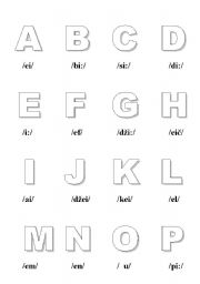 Alphabet with transcription