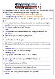 English Worksheet: Paraphrasing -2