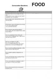 English Worksheet: Interview about food and eating habits