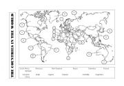 English Worksheet: Countries