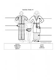 English worksheet: Label the Clothes#4