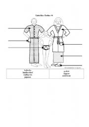 English Worksheet: Label the Clothes#4