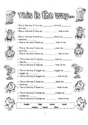 English Worksheet: This is the way...