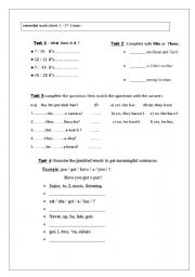 English worksheet: revision worksheet