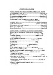 English Worksheet: adjectives-adverbs