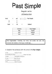 English worksheet: Past Simple