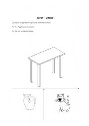 English Worksheet: Over - Under concept