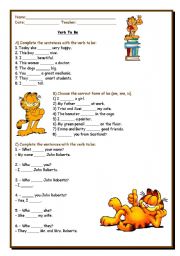 English Worksheet: Verb To Be 2/2