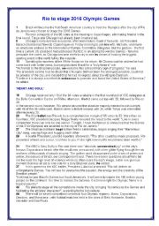 English Worksheet: Rio 2016 - Olympic Games