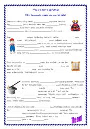 English Worksheet: Create your own fairytale worksheet