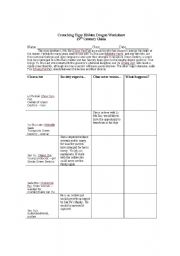 English worksheet: Crouching Tiger Hidden Dragon movie worksheet