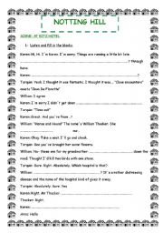 English Worksheet: NOTTING HILL