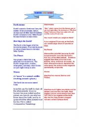 English Worksheet: Earth and Mars