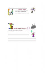 English worksheet: FESTIVAL DAY