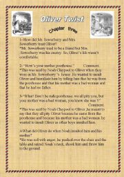English Worksheet: Oliver Twist (chapter 3 & 4)