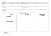 English Worksheet: Lesson plan template