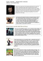 English Worksheet: movies reviews