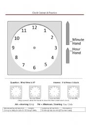 Clock Cutout & Practice - VN Class