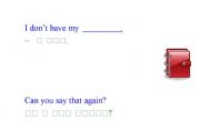 English Worksheet:  expressions for classroom