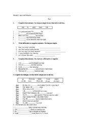 English worksheet: test to check the understanding of Present simple/present progressive and past simple