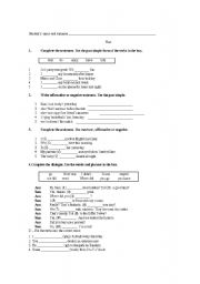 English Worksheet: test to check the understanding of Present simple/present progressive and past simple