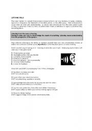 English Worksheet: Listening Skills