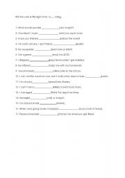 English Worksheet: infinitives and gerunds 