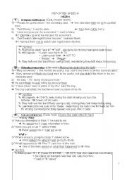 English Worksheet: bai giang REPORTED SPEECH lop 8