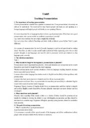 English Worksheet: teaching pronunciation