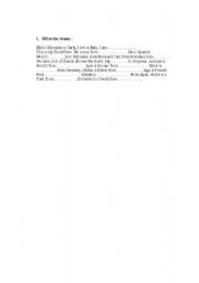 English Worksheet: introductions and nationalities exercice