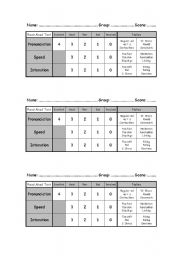 English Worksheet: Reading Aloud Test