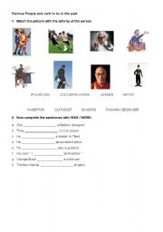 English worksheet: Famous People