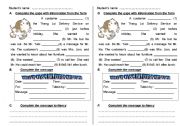 English Worksheet: writing worksheet