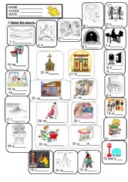 English Worksheet: Places