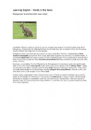 English worksheet: kangaroos