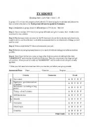 English Worksheet: TV show