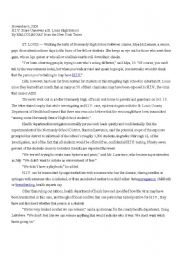English Worksheet: HIV reading and Questions