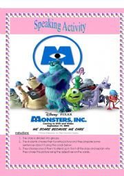 English Worksheet: describe the monsters