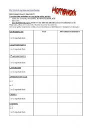 English Worksheet: President for a day worksheet