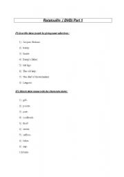 English worksheet: Ratatouille