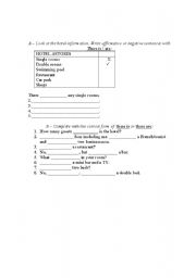English worksheet: Exercises on There is / are